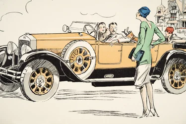Golf på Deauville, fra White Bottoms, pub. 1927 (fargeblokktrykk)